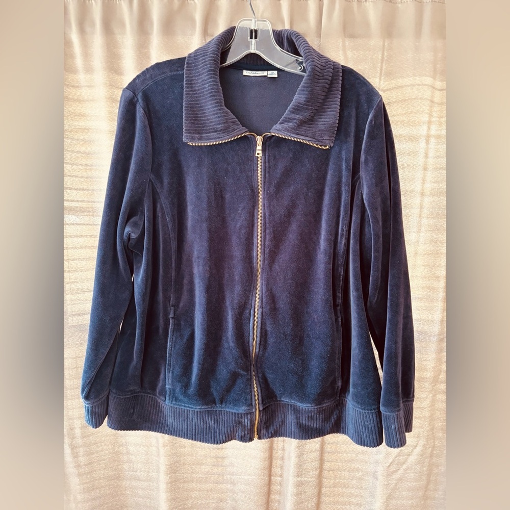 Navy Blue Zip-Up Women's Jacket
